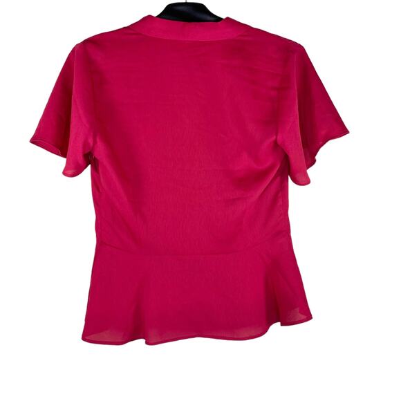 Chelsea28 Mauve Twist Front Peplum Blouse Small - Picture 3 of 10